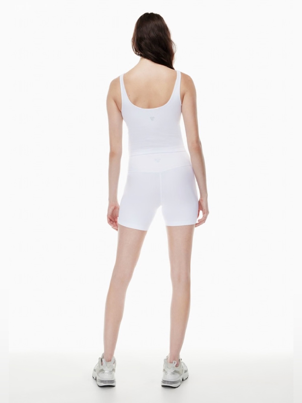 Aritzia TNA Action Set - Tank & Bike Shorts in White/Cloud White - Picture 2 of 9